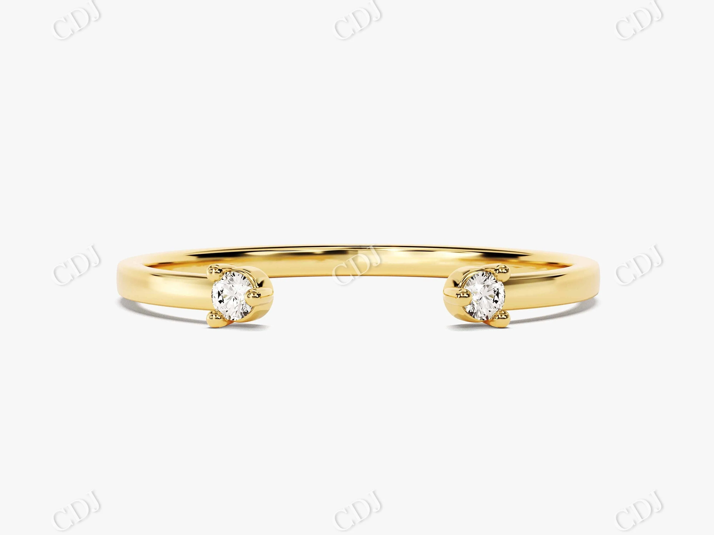 0.06CTW Open Cuff Lab Grown Wedding Band