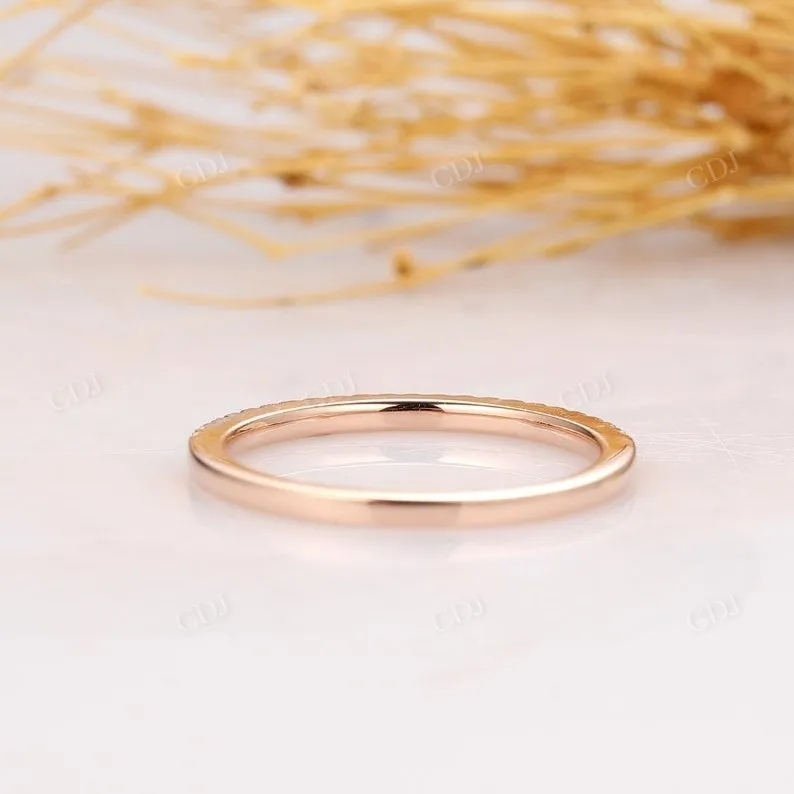 0.15CTW Half Eternity Pave Set Natural Diamond Wedding Band