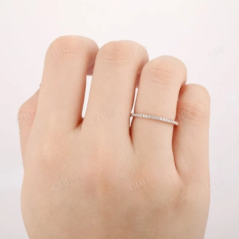 0.15CTW Half Eternity Pave Set Natural Diamond Wedding Band