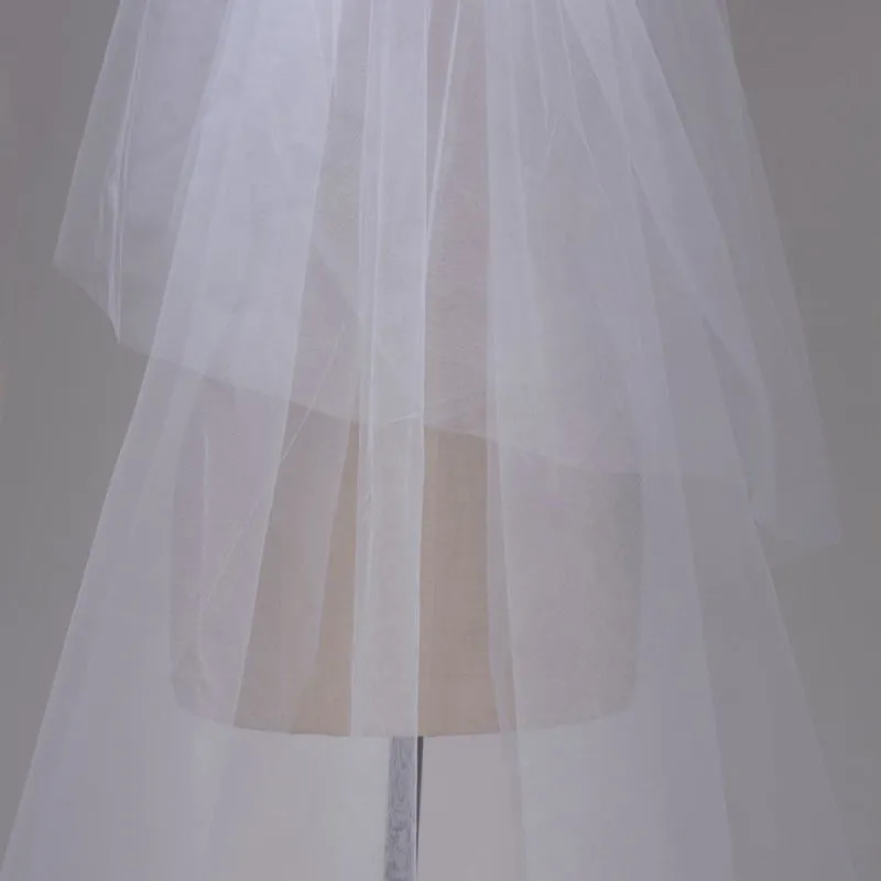 3M Lace Edge Chapel Long  with Comb Wedding Veils | Bridelily