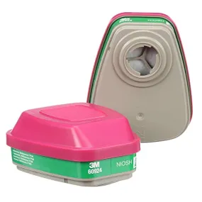 3M P100 Respirator Cartridge/Filter 60924, 1 Pair, Helps Protect Against Ammonia, Methylamine and Particulates