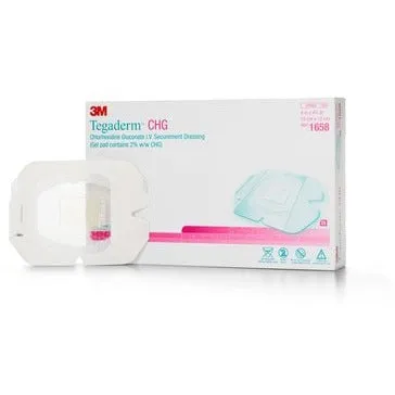 3M Tegaderm CHG Dressing - 10x12cm case of 25 1658R