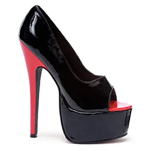 652-BONNIE 6.5" Stiletto Heel Open Toe Pump.