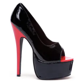 652-BONNIE 6.5" Stiletto Heel Open Toe Pump.