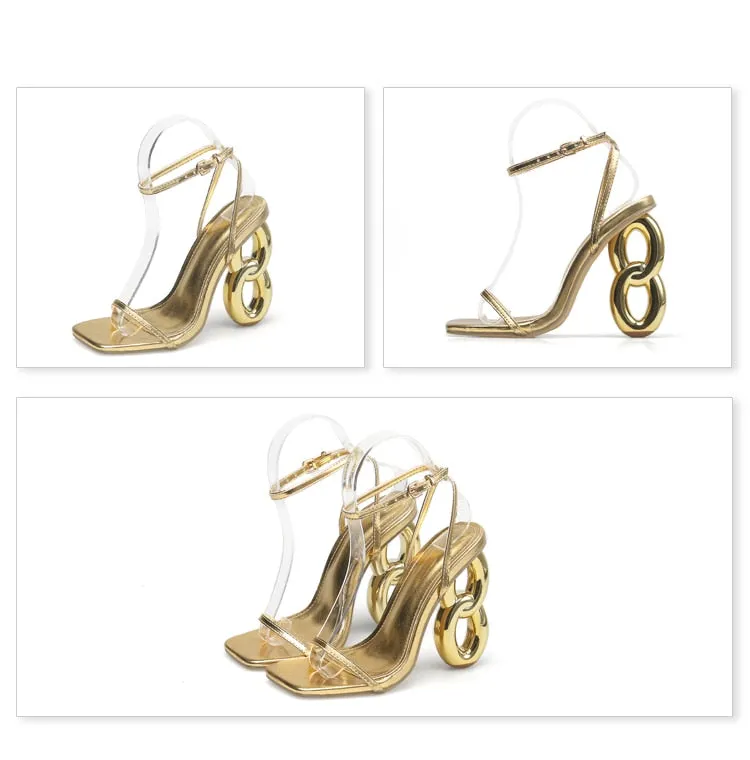 88 Open Toe Fretwork High Heels