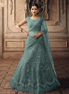 Admirable Green Color With Soft Net Base Lehenga Choli