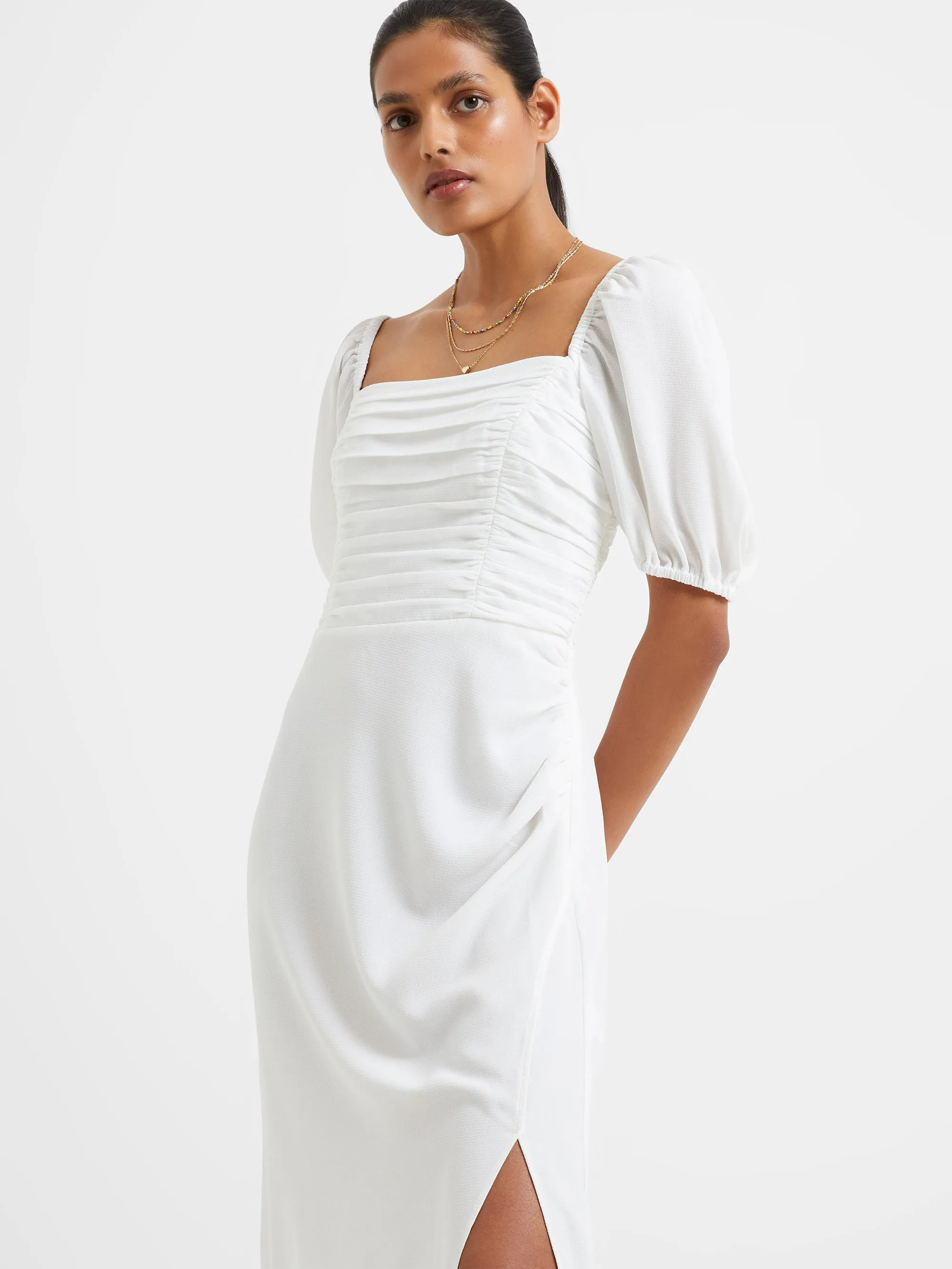 Afina Verona Ruched Midi Dress