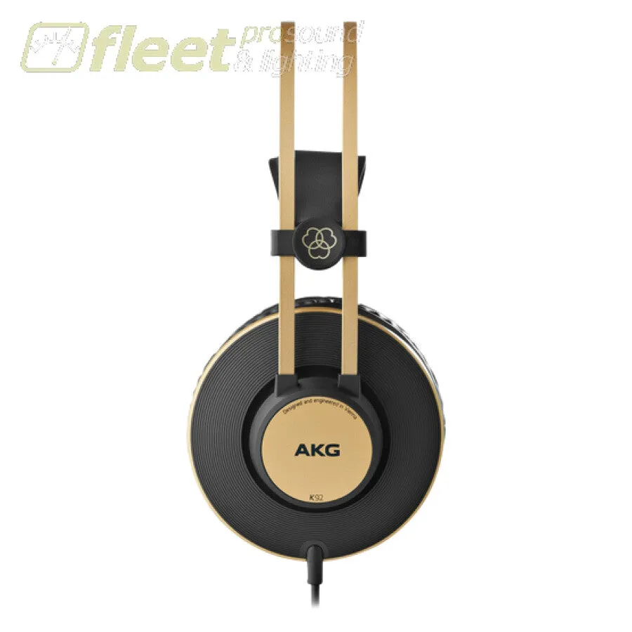 AKG K92 Closed Back Studio Headphones - BLACK & GOLD