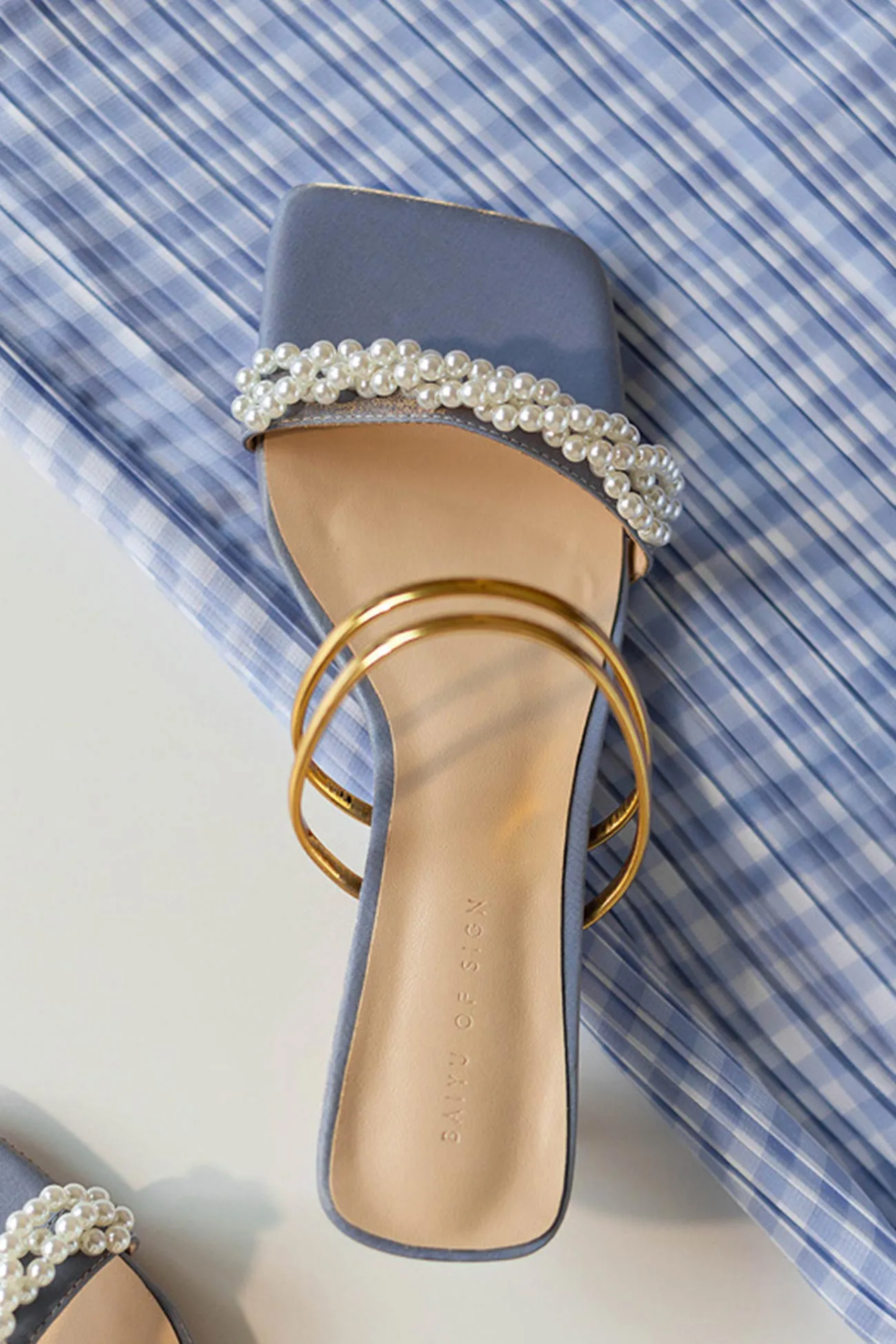 Amozae-Gentle Pearl Mid-heel Sandals