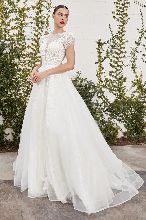 Andrea & Leo Couture A1082 Long High Neck Lace Ballgown Wedding Dress Bridal Gown Corset