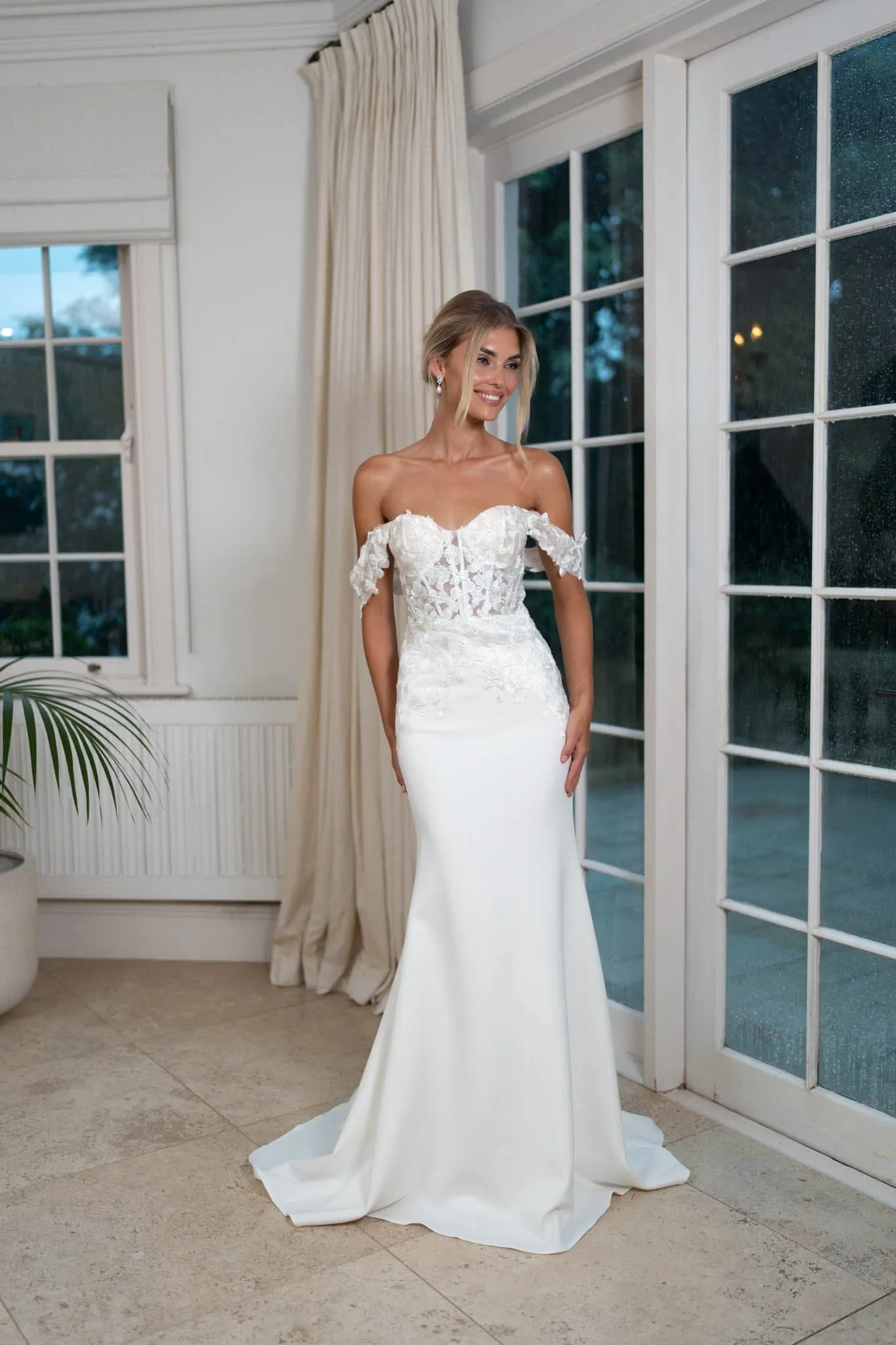 Annabelle Off-Shoulder Gown - Ivory