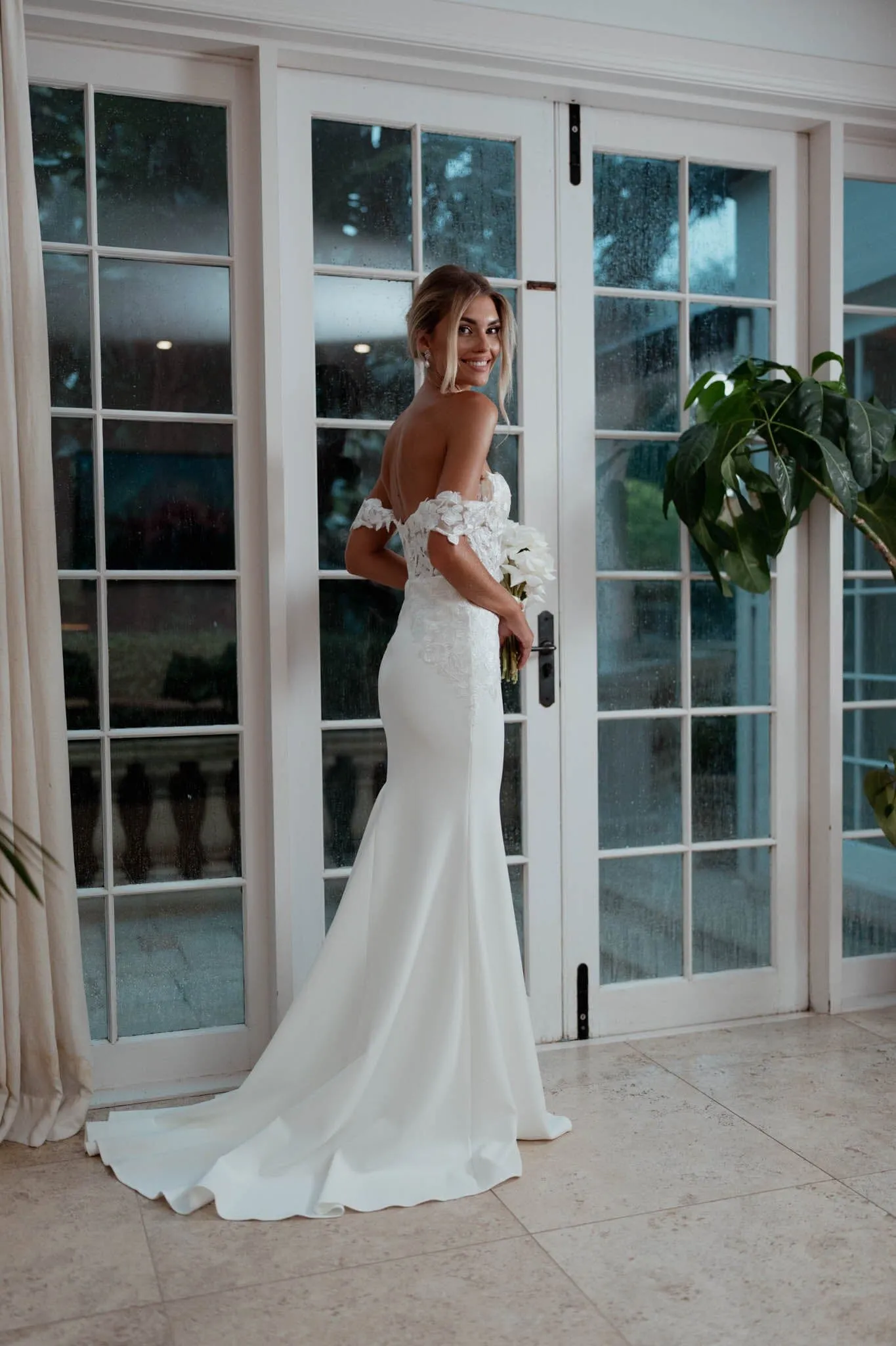 Annabelle Off-Shoulder Gown - Ivory