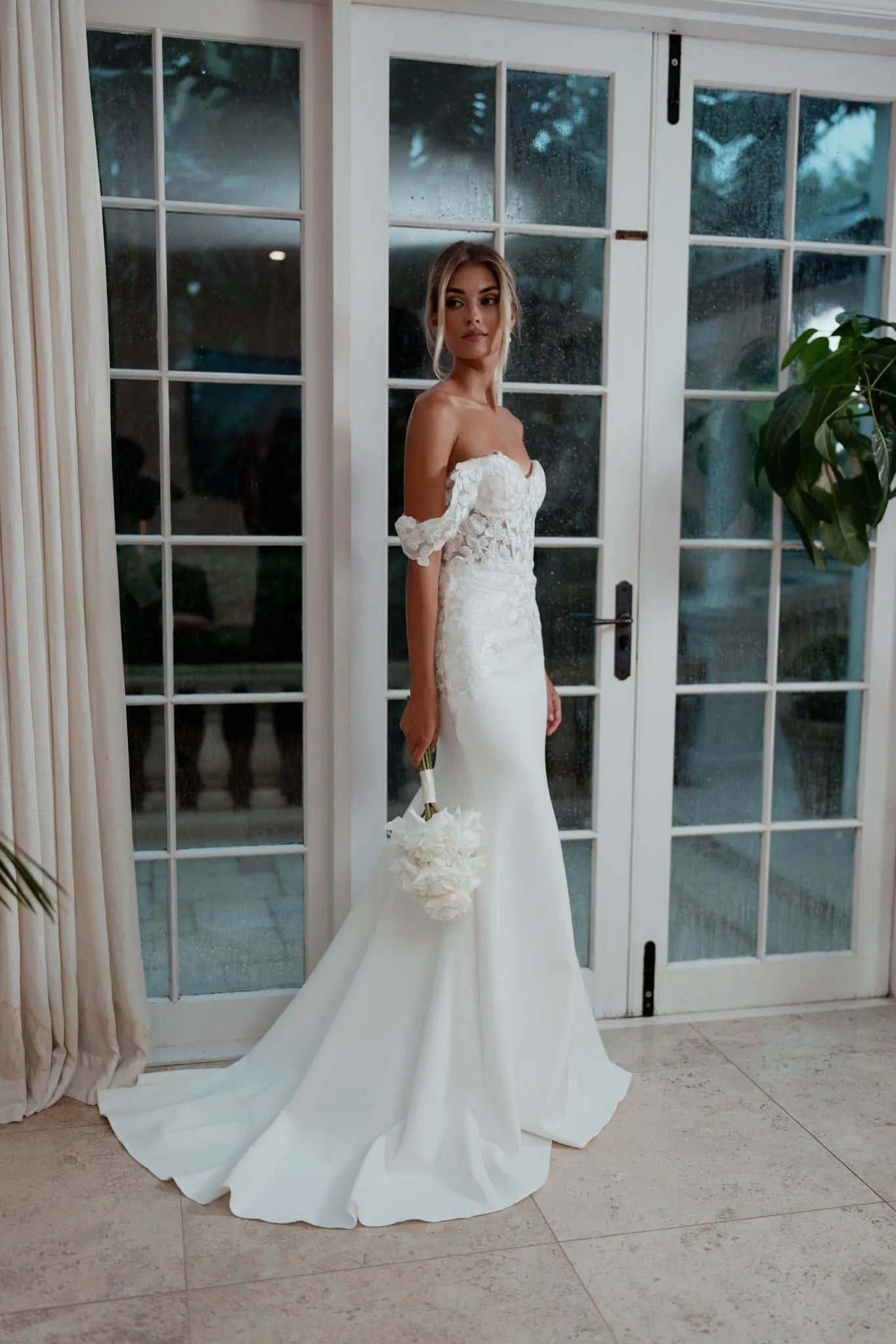 Annabelle Off-Shoulder Gown - Ivory