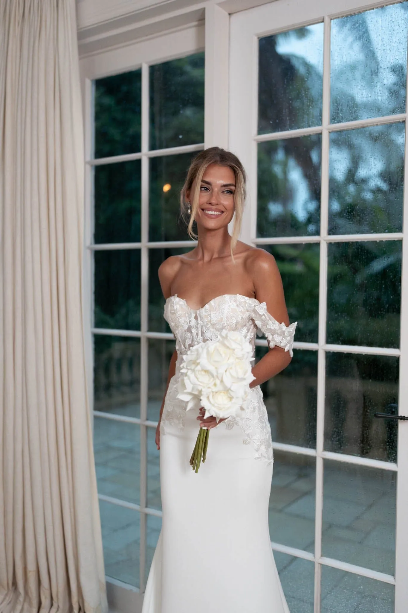 Annabelle Off-Shoulder Gown - Ivory