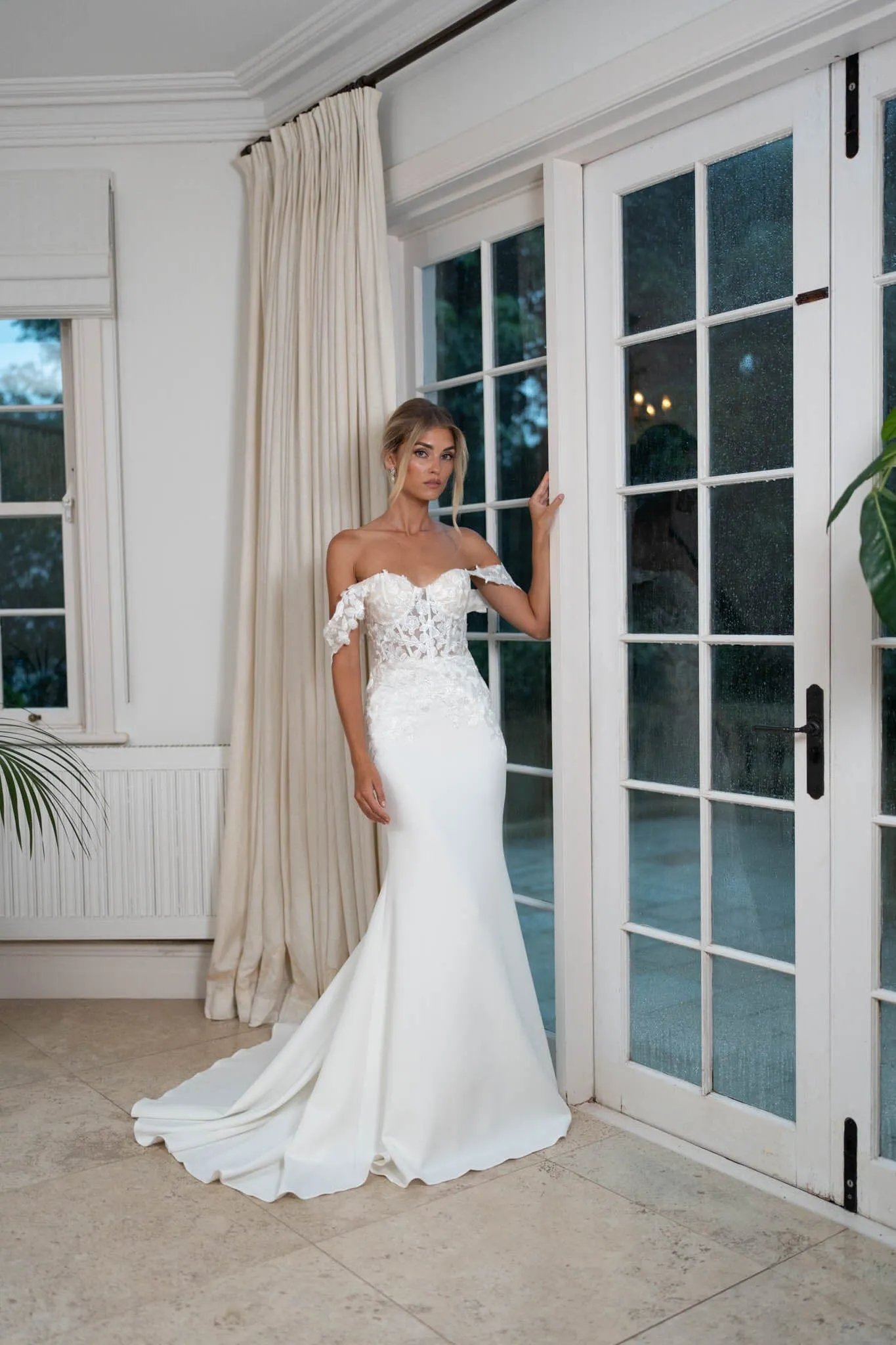Annabelle Off-Shoulder Gown - Ivory