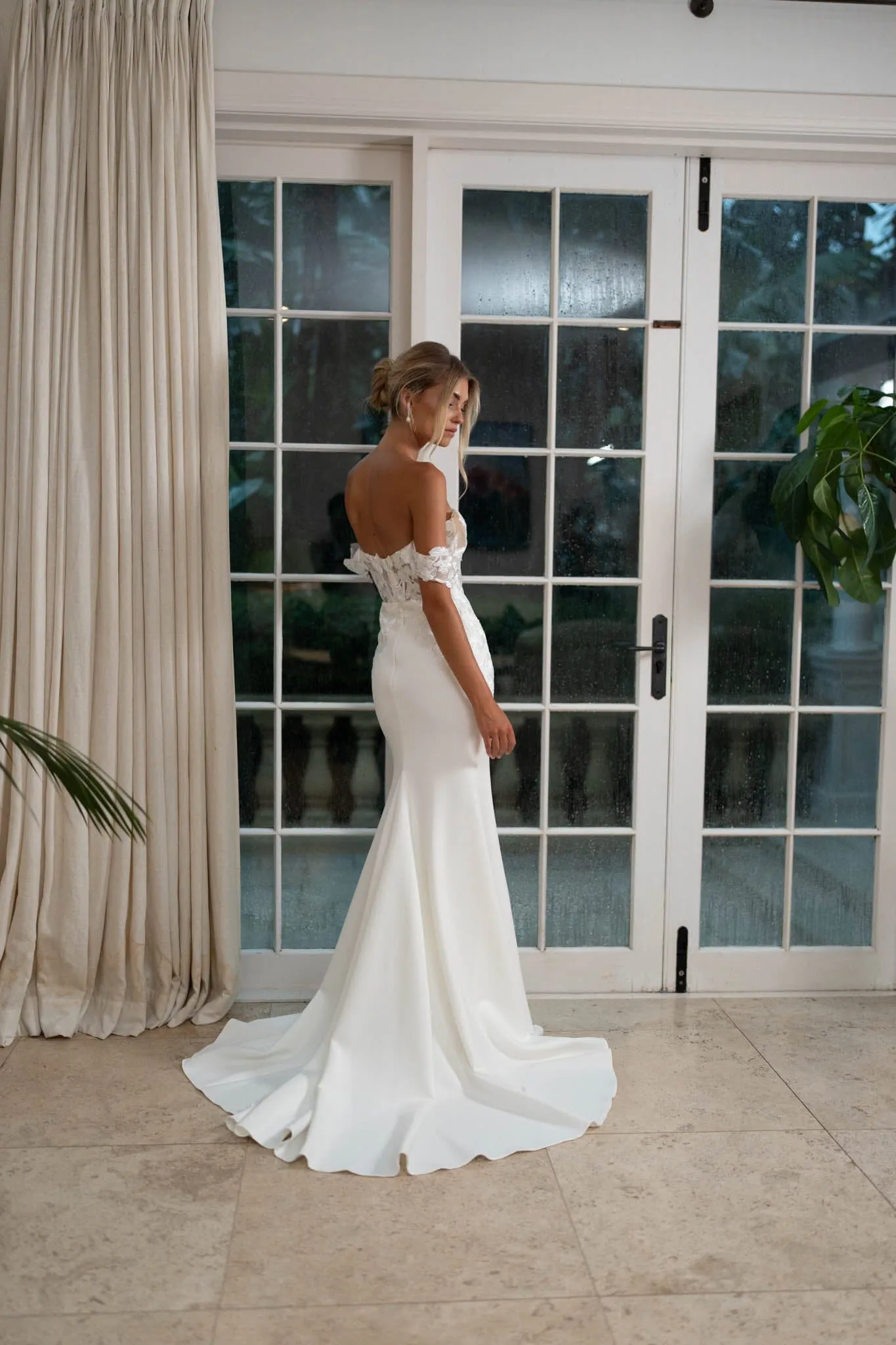 Annabelle Off-Shoulder Gown - Ivory