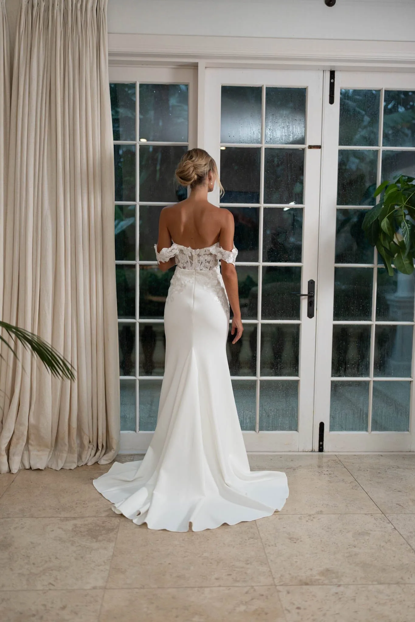 Annabelle Off-Shoulder Gown - Ivory