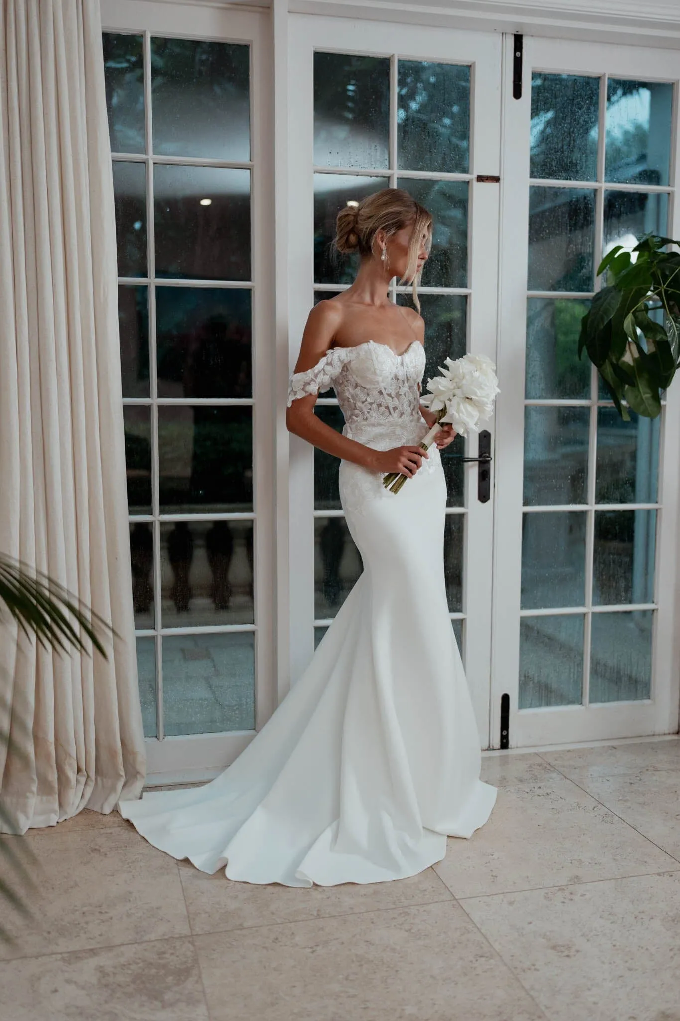 Annabelle Off-Shoulder Gown - Ivory