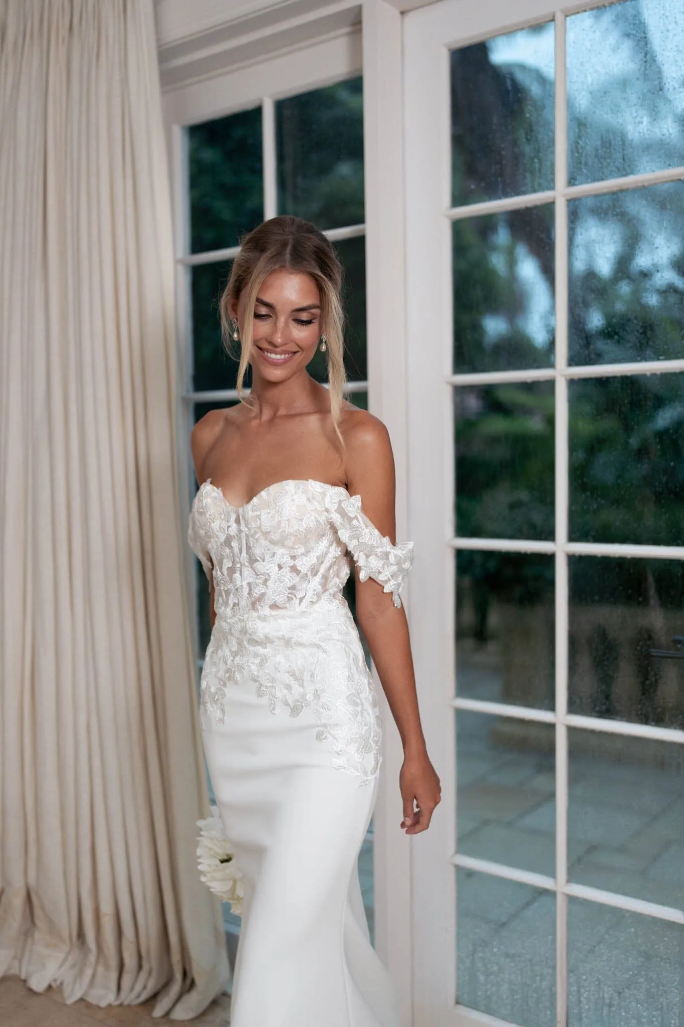 Annabelle Off-Shoulder Gown - Ivory