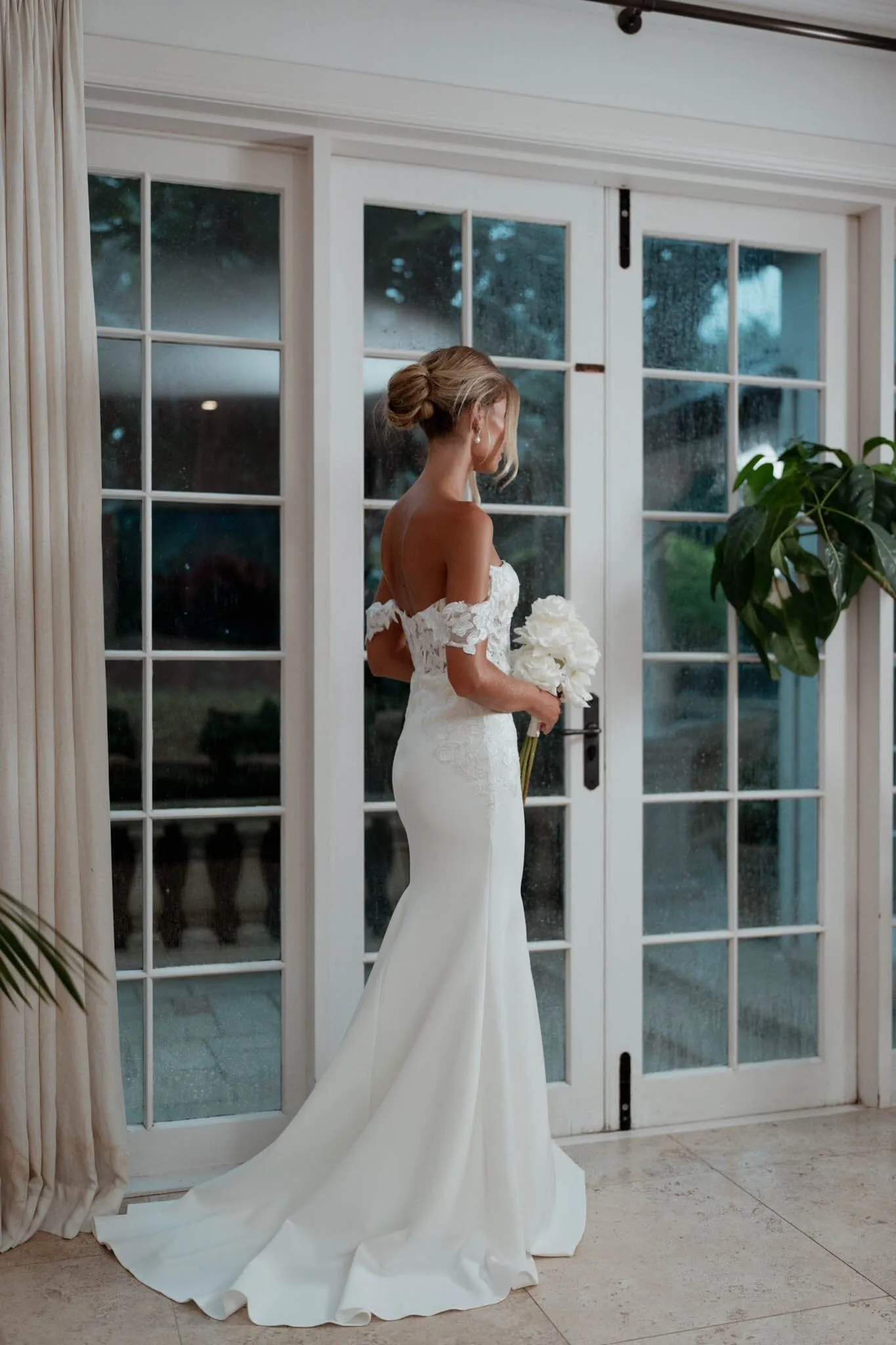 Annabelle Off-Shoulder Gown - Ivory