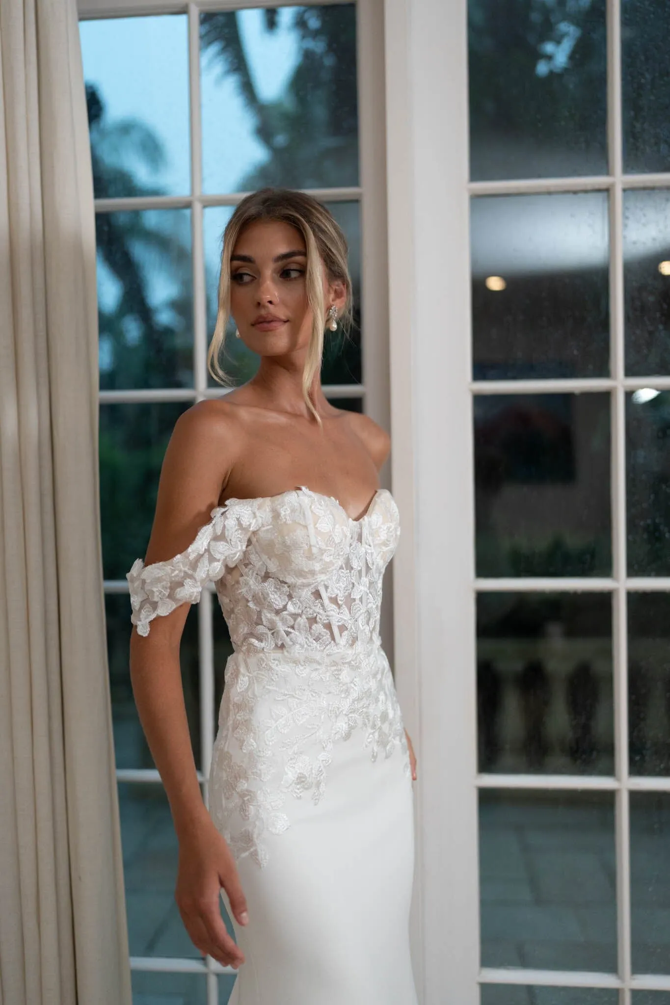 Annabelle Off-Shoulder Gown - Ivory