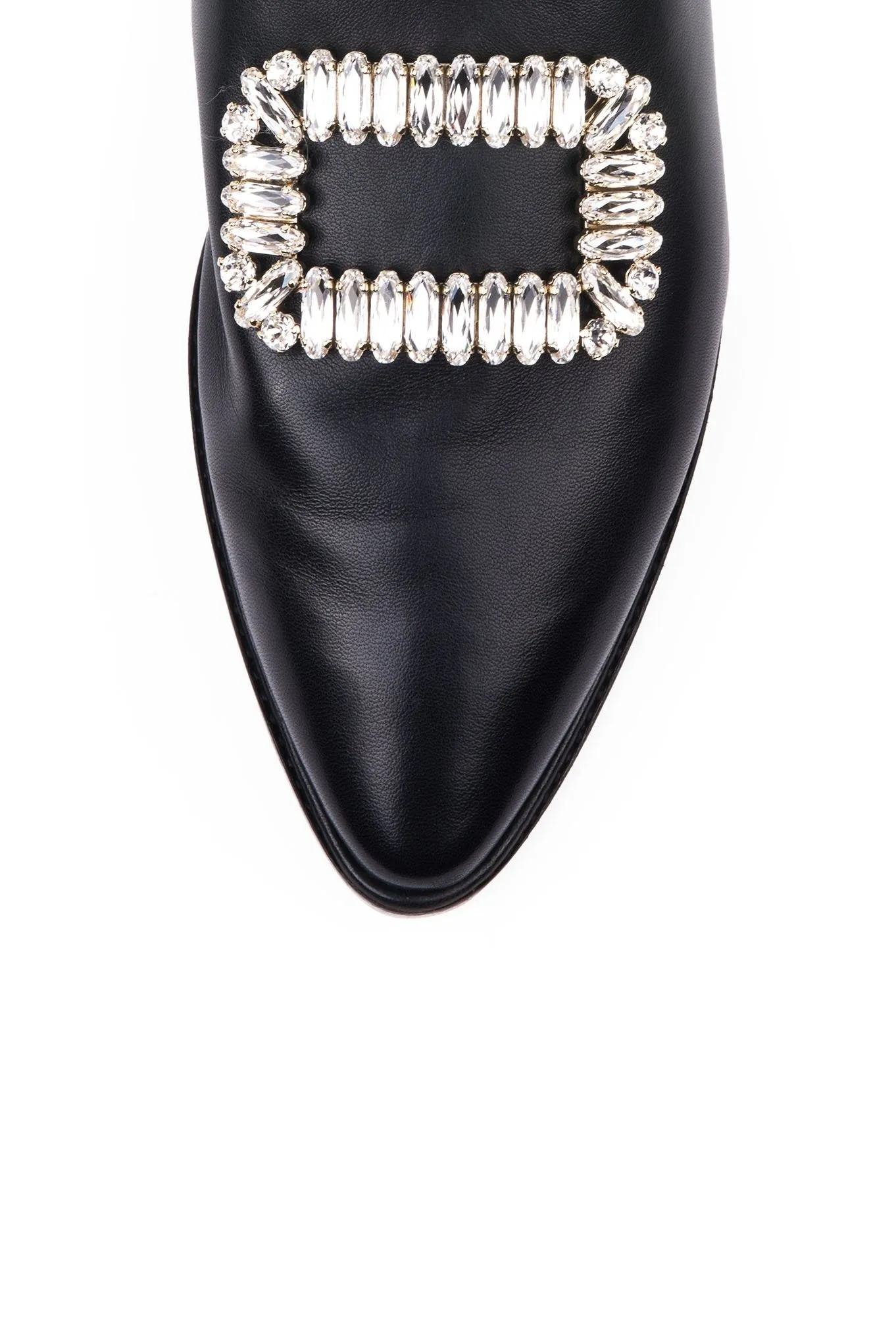 Bab' Viv' Strass Buckle Flat - Black
