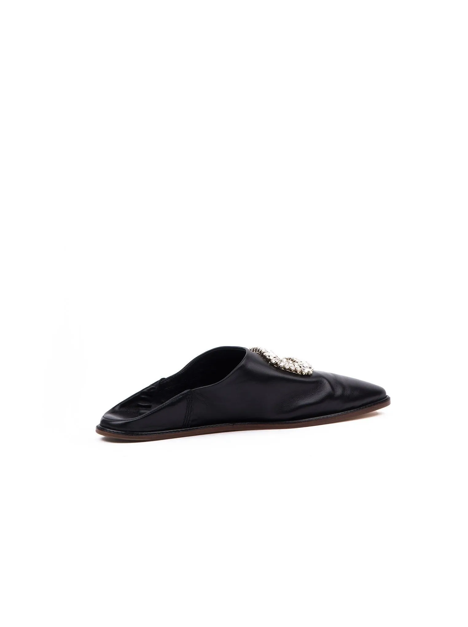 Bab' Viv' Strass Buckle Flat - Black