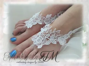 Barefoot sandal Flower/5x7 hoop