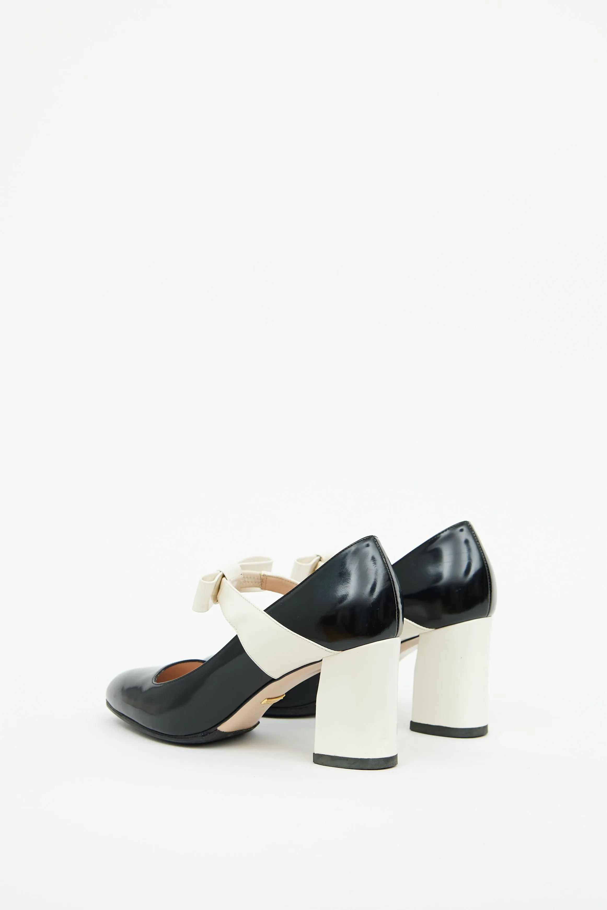 Black & White Nimue Bow Mary Jane