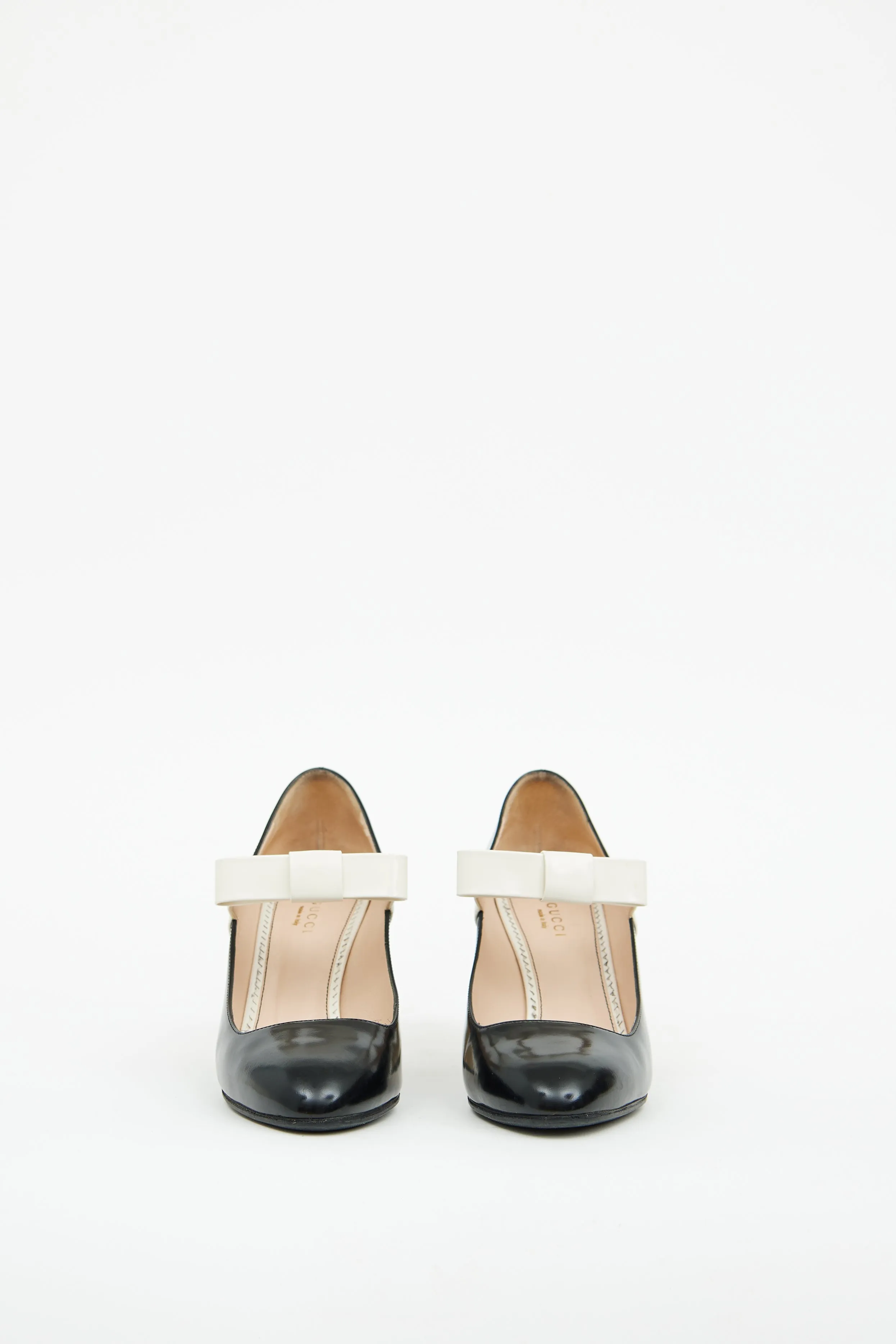 Black & White Nimue Bow Mary Jane