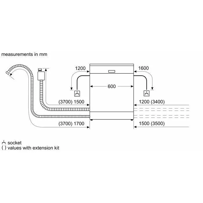 Bosch SMS6ECC51E Freestanding Dishwasher 60cm
