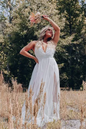 Champagne Clouds Tulle Gown - Ivory