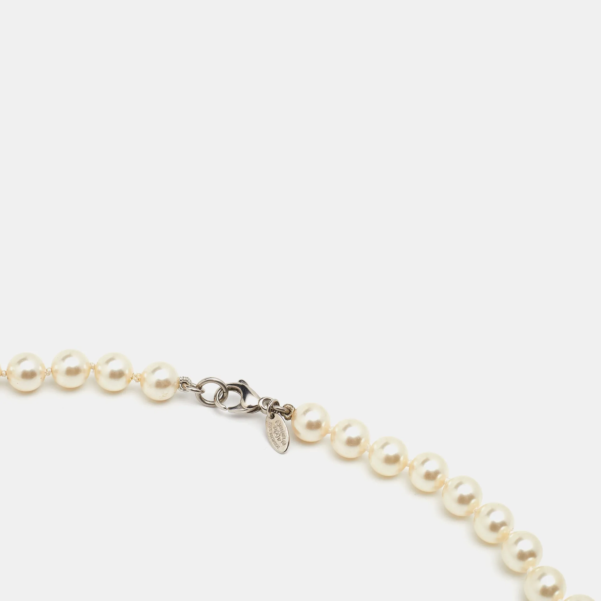 Chanel CC Faux Pearl Double Strand Necklace