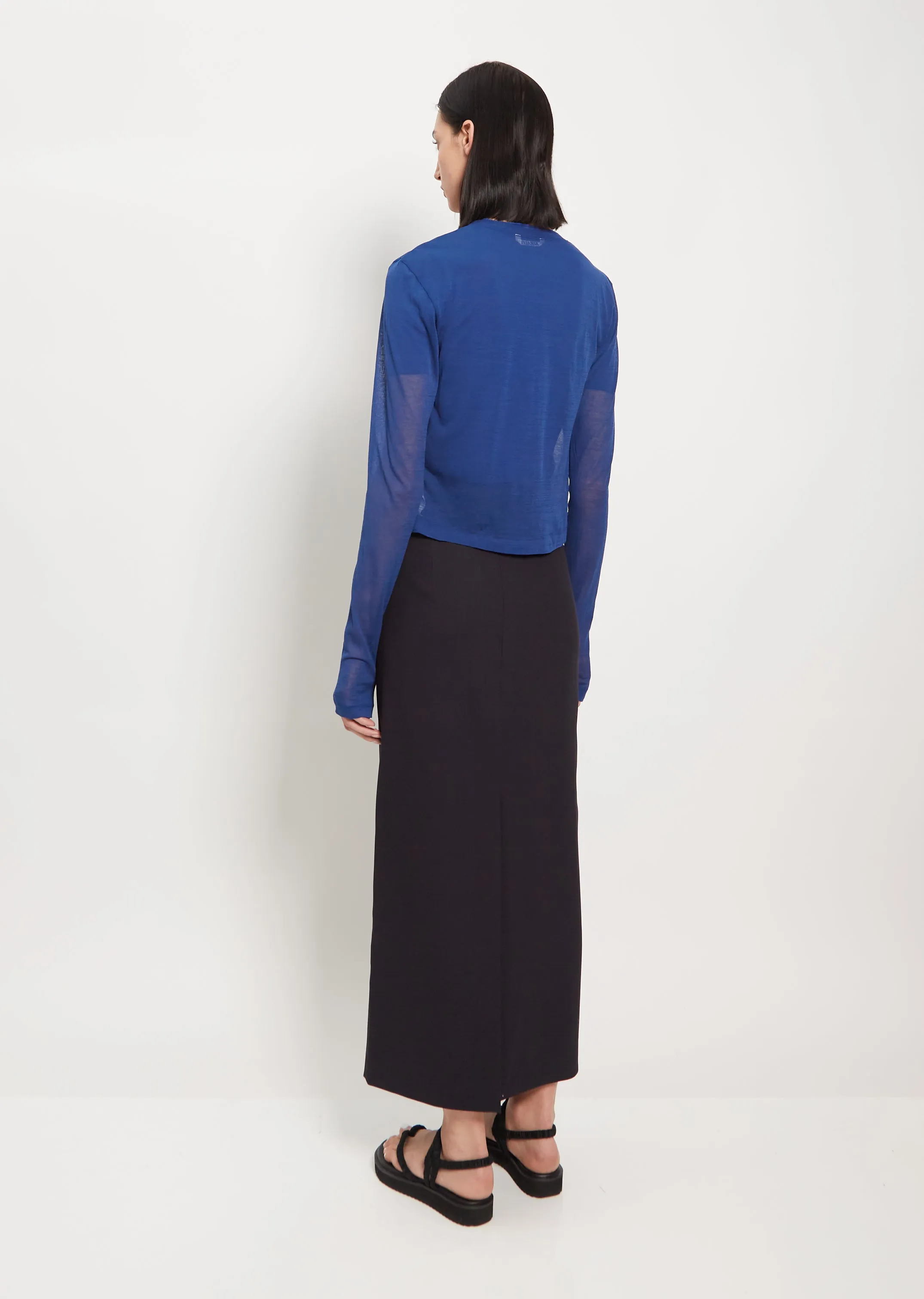 Cotton Gauze Cardigan — Blue