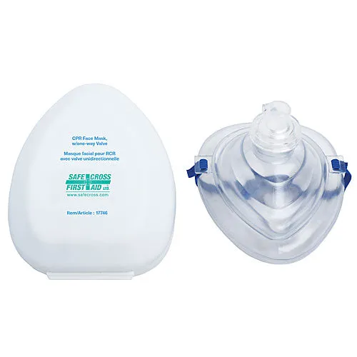 CPR Pocket Mask - Protective Device with Viral & Bacterial Filter in hard case