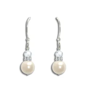 Crystal Elegance Pearl Bridal Earrings