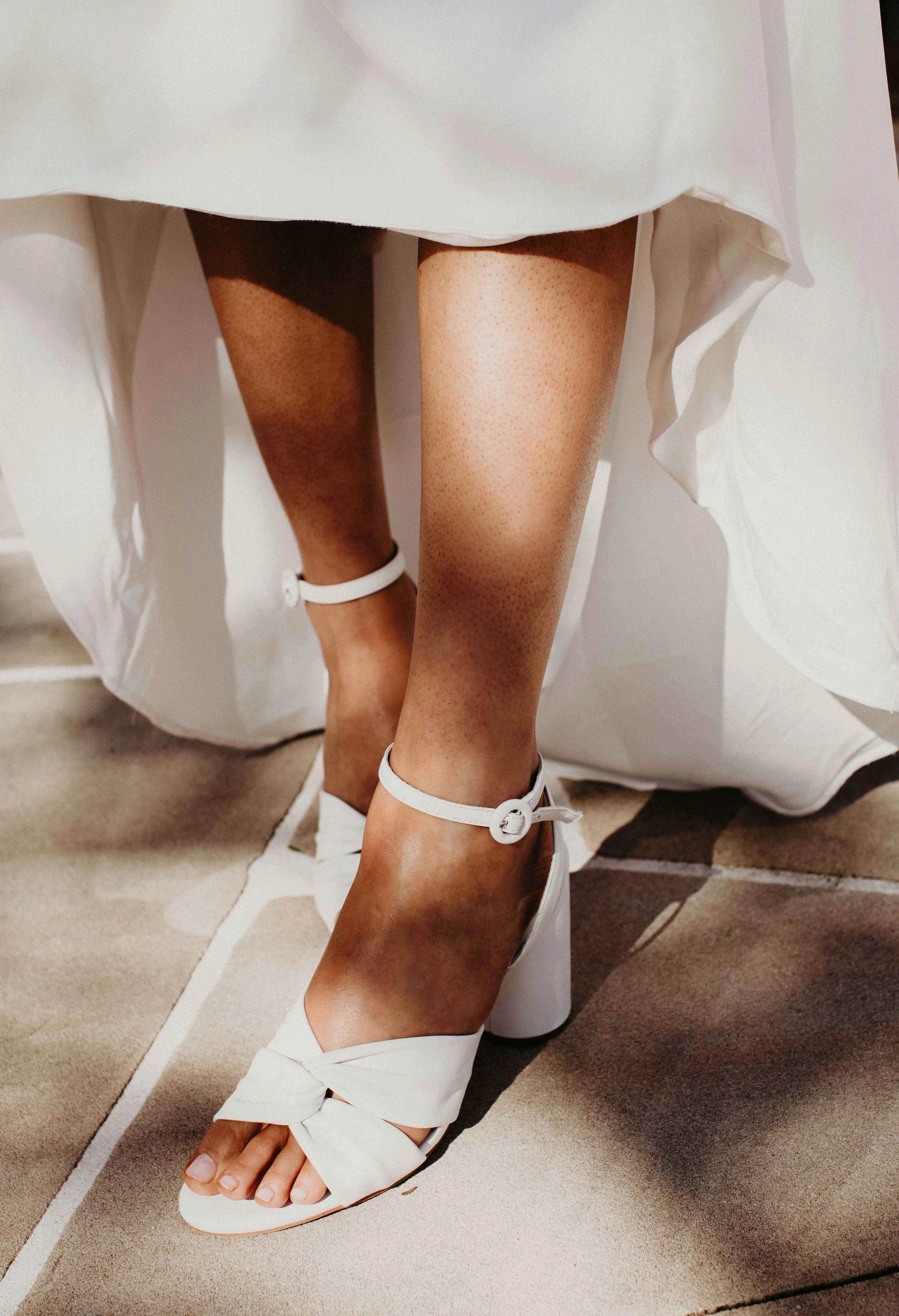 Elegant Ivory Leather Destiny Wedding Sandals