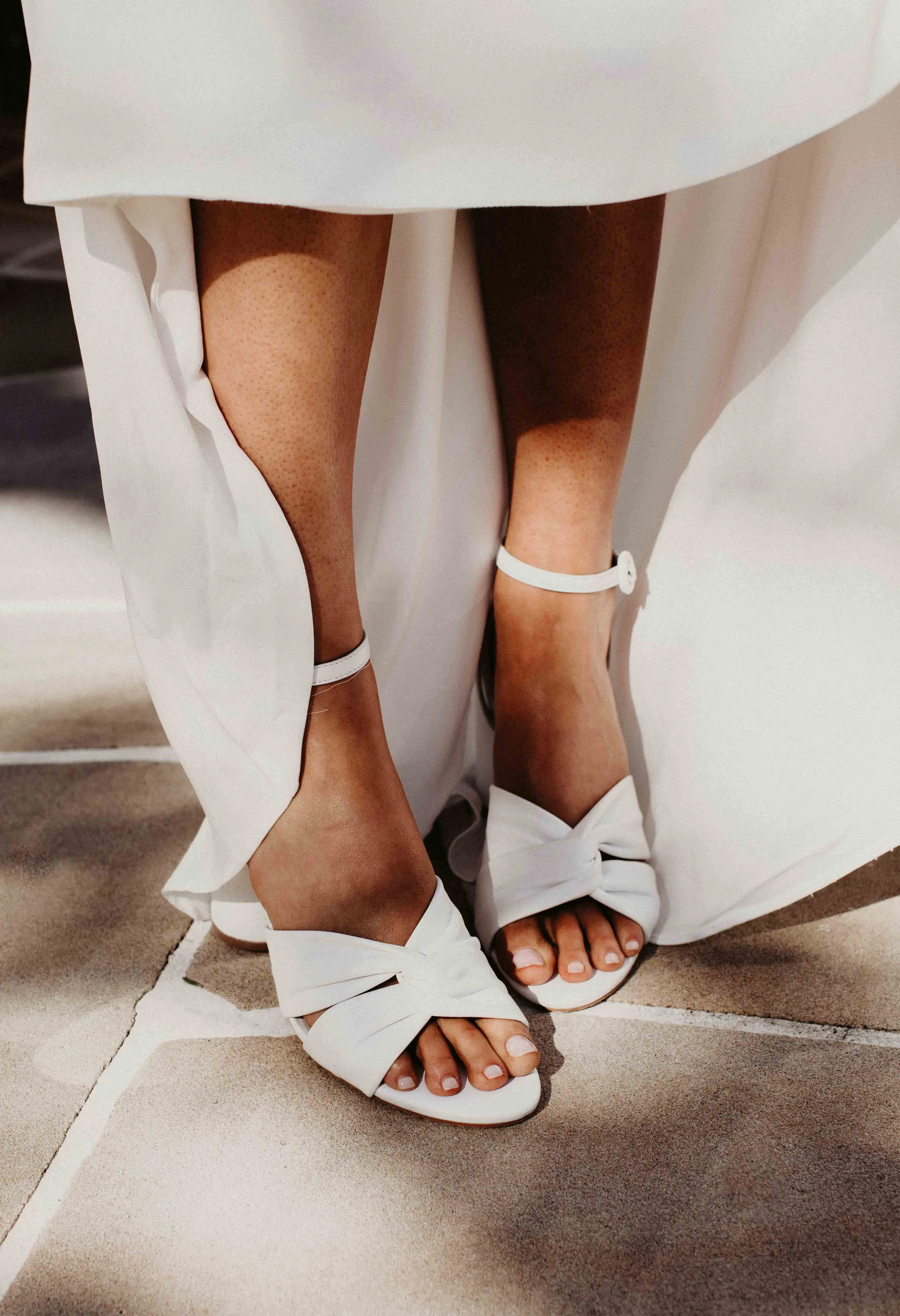 Elegant Ivory Leather Destiny Wedding Sandals