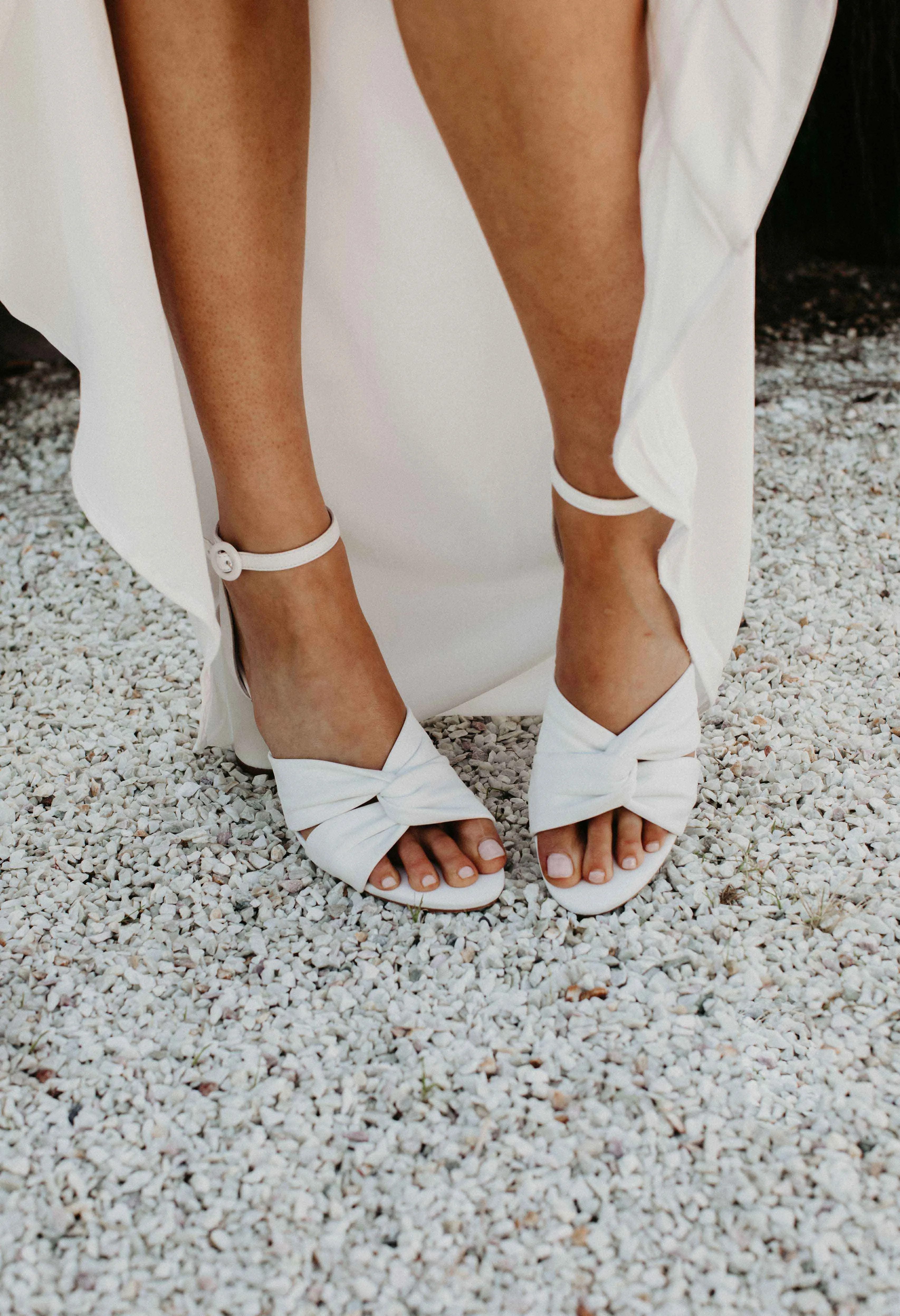Elegant Ivory Leather Destiny Wedding Sandals