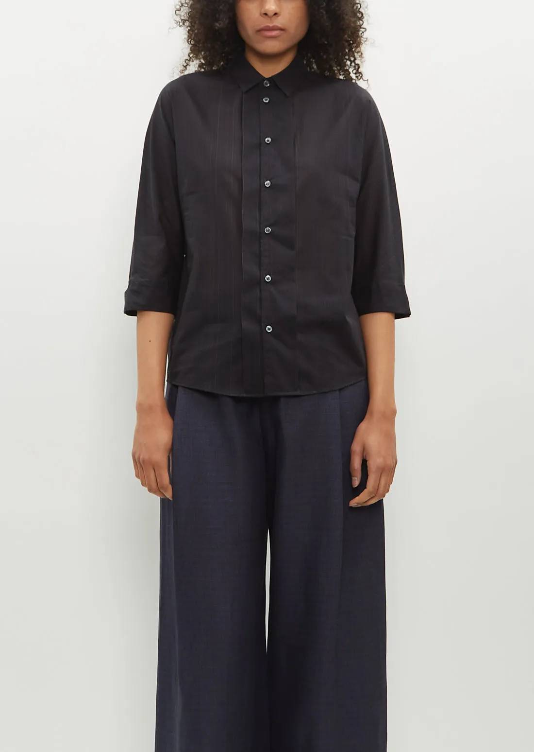 Digon Cotton Blouse — Black