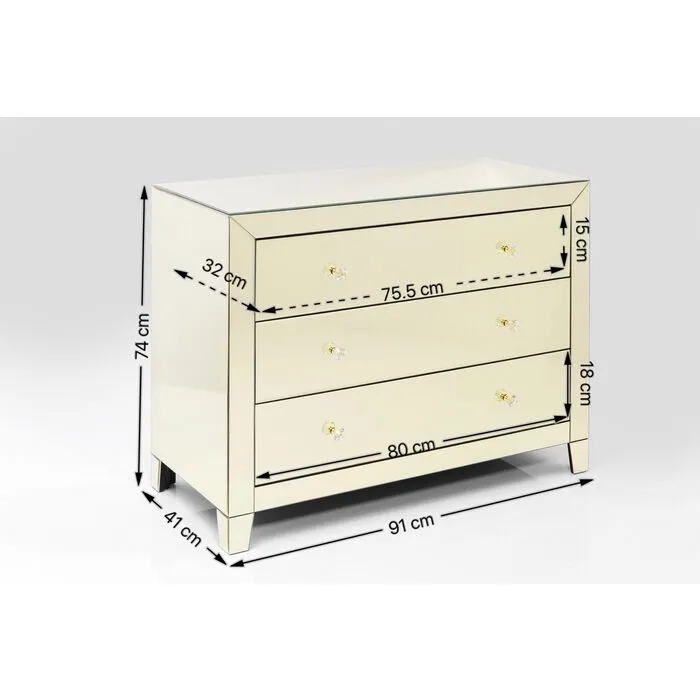 Dresser Luxury Pearl 3 Drawers