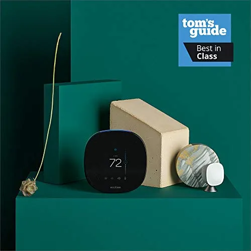 ecobee SmartThermostat Smart Thermostat Voice Control, Black