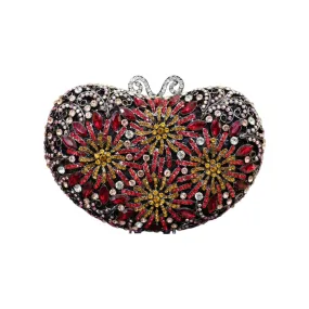 Embellished Heart-Shaped Clutch