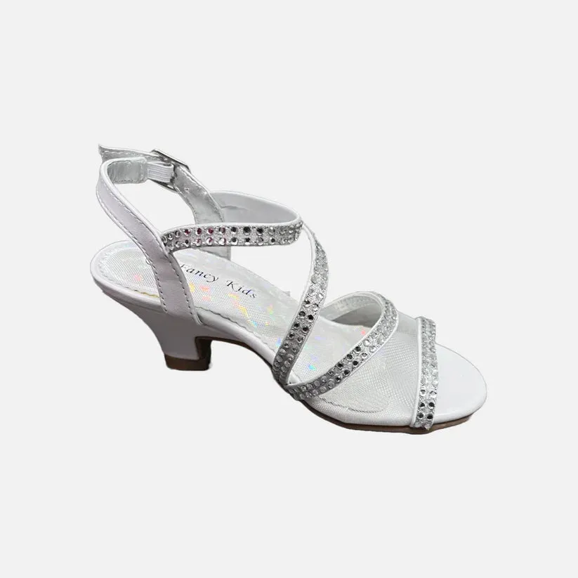 FK- DM35 Open Toe Kitty Heel with Rhinestone