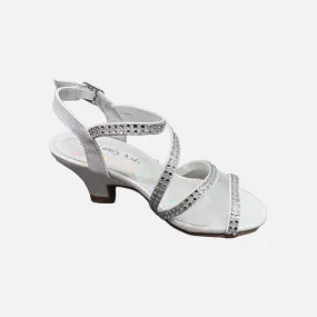 FK- DM35 Open Toe Kitty Heel with Rhinestone