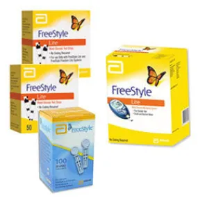 FreeStyle Lite Diabetes Monitoring Kit Combo (Freestyle Lite Meter Kit, 100 Strips, and 100 Lancets)