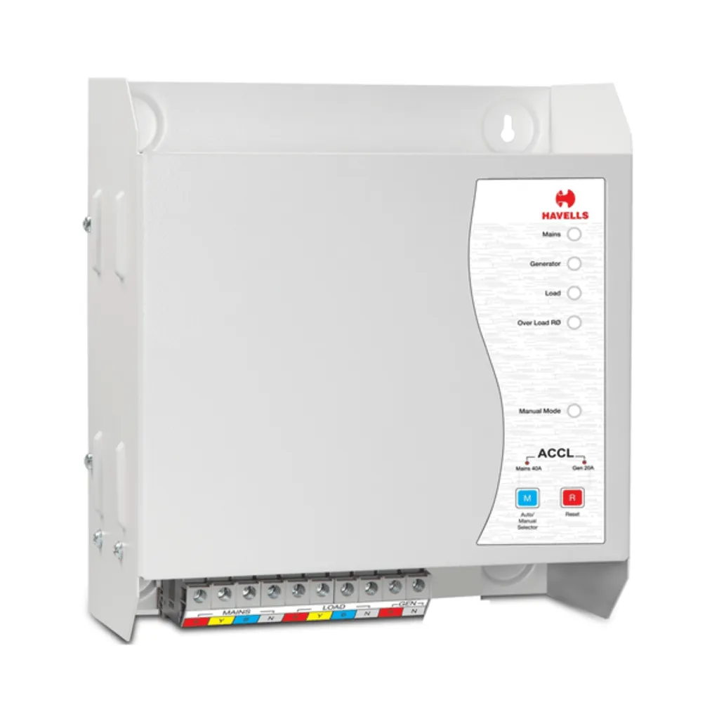 Havells TPN ACCL (TPN/SPN) (Automatic Source Changeover with Current Limiter) with GEN Start/Stop