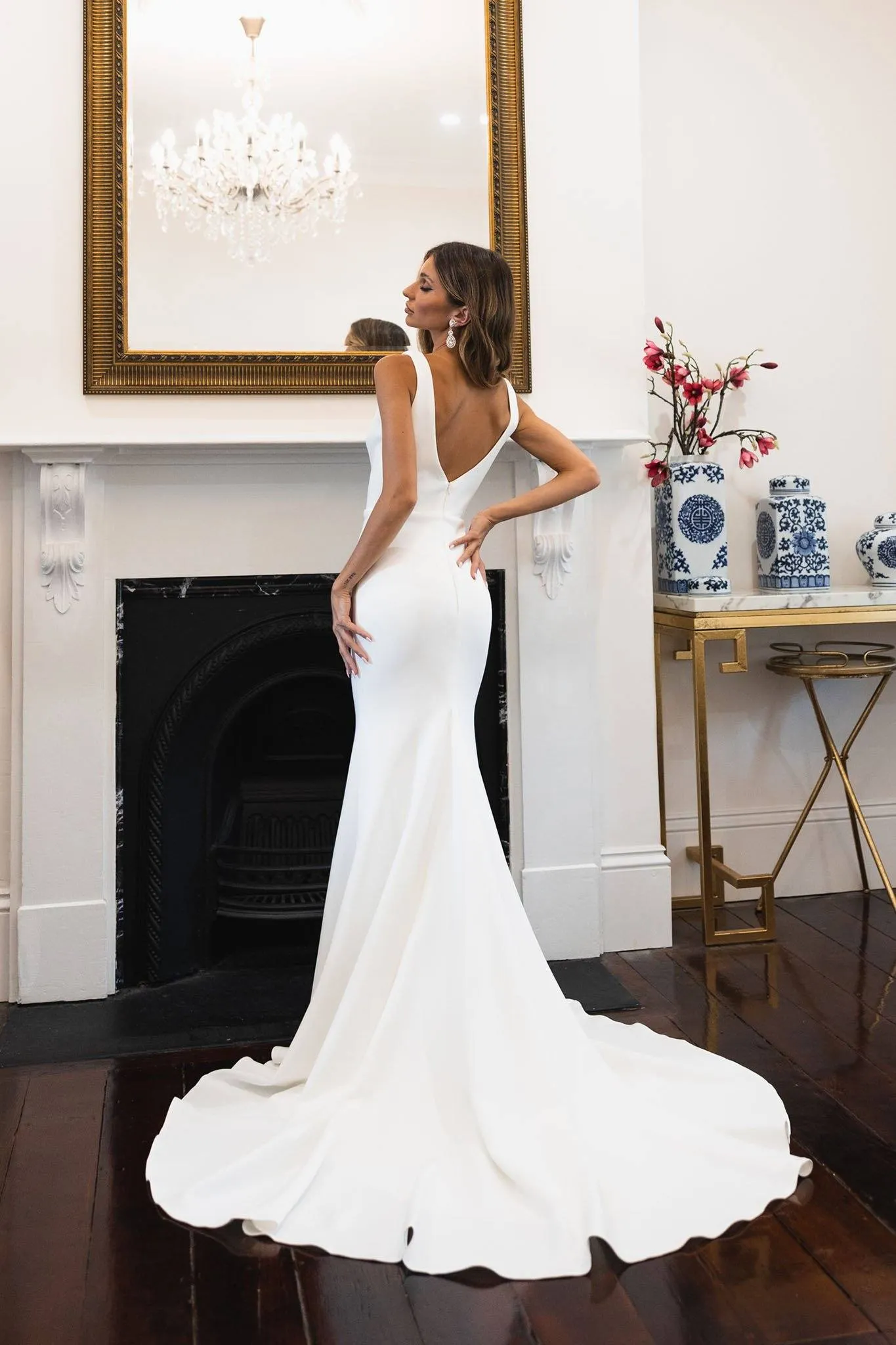 Kalani Crepe Gown - Ivory