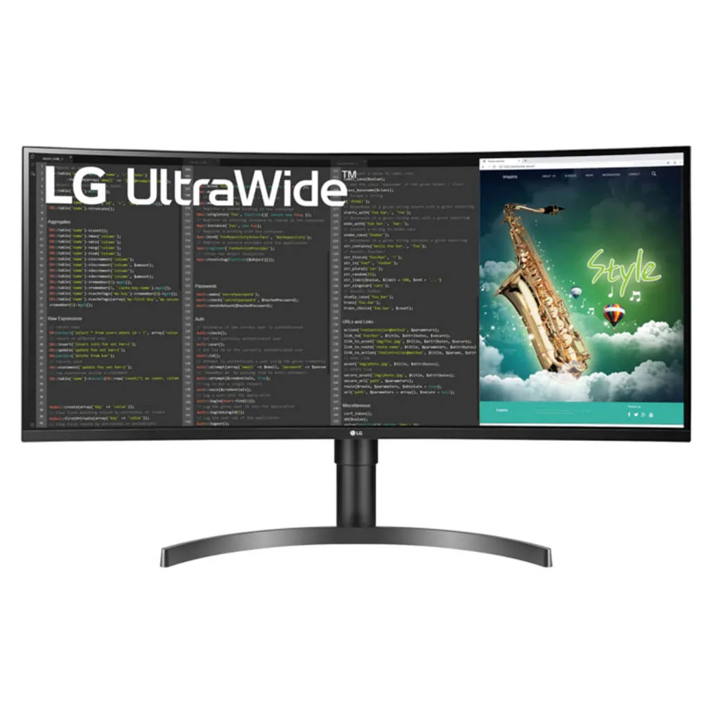 LG QHD HDR UltraWide Curved Monitor 35Inch Black 35WN75C