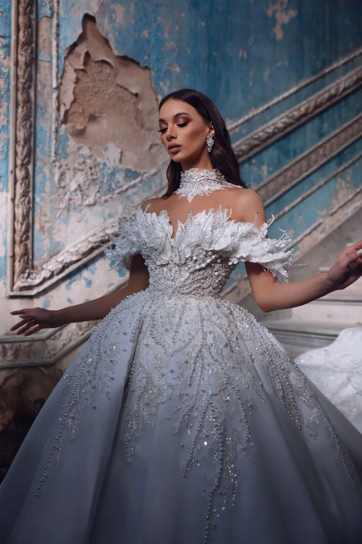 London Beautiful A-Line White Wedding Dress